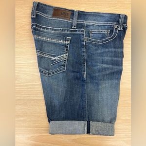 BKE denim Dakota Bermuda shorts.